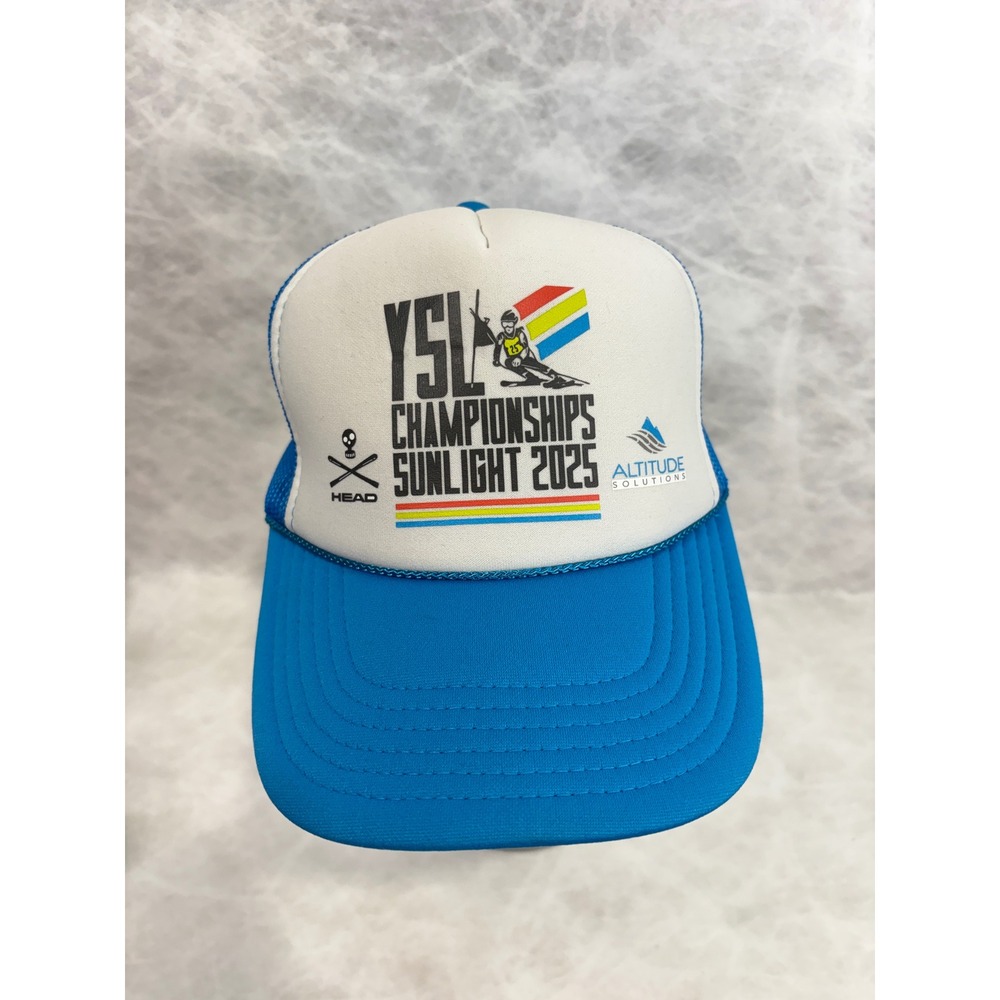 OTTO YSL Championships Sunlight 2025 Blue White Trucker Hat Snapback Ski Cap